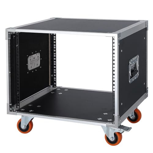 WikrOck AV Gear Rack 8U Home Audio & Video Stage Stereo Equipment Storage Cabinet Stand On Wheels - 8U 19in Server IT Network Data Devices Storage Rack Cabinet - SC01-8U by WikrOck - Used condition - US$123.38