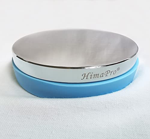 Himapro Professional No Rebound Steel Bench Block, Metal Stamping Block For Jewelry Making - 3 Inch Round Block With Mirror Polishing And Chrome Plating #TOP5