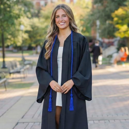 Image of GraduationMall Double Graduation Honor Cords Royal Blue 68 inch