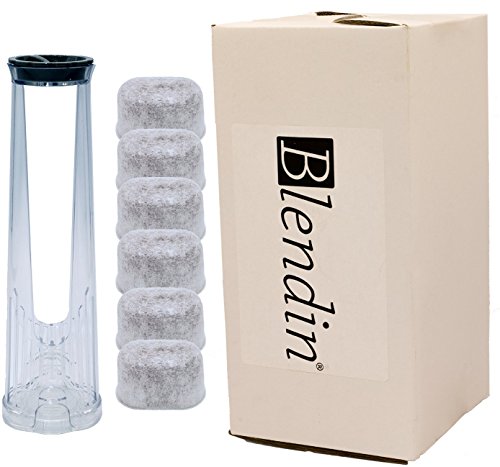 Blendin Tall Water Filter Holder Handle Replacement With 6 Water Filters Starter Kit, Compatible With Keurig 2.0 Coffee Makers System With Side Water Reservoir #TOP5