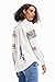 Desigual Women's Woman Woven Shirt Long Sleeve, White, XS