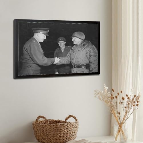 Poster Dwight Eisenhower George Patton toile cadre suspendu Belgique - 3