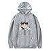 xhomeshop Shin Seiki Evangerion Bluza z Kapturem Męska i Damska z Długim Rękawem Topy Anime Print Casual Sports Pullover Sweatshirt Ikari Shinji Kostiumy Cosplay