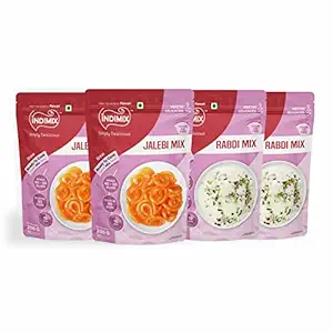 Instant Jalebi & Rabdi Mix 800g (Pack of 4),Pure Veg, 20-Minute Traditional Indian Sweet Just Ready In 3 Steps