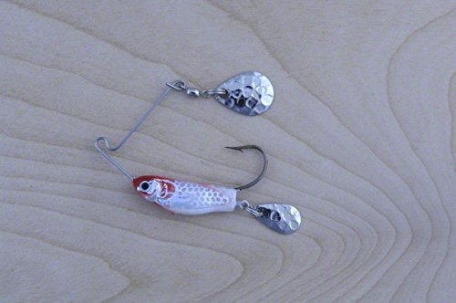 Lunker City Lure Lure Crappie Spin, 1/8-Ounce, White And Red #TOP17