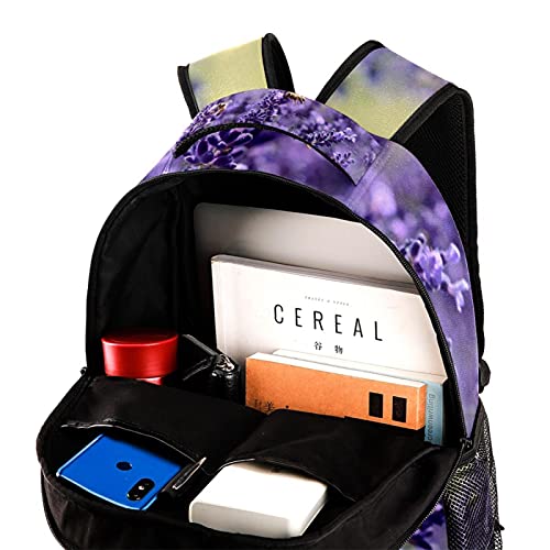 Sac à dos ordinateur portable violet grande capacité avec fermeture éclair