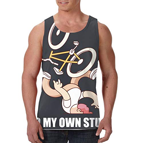 Volunteer Men's Cycling Biker Accident Stunts Muscle Tee Tank Top M Black
