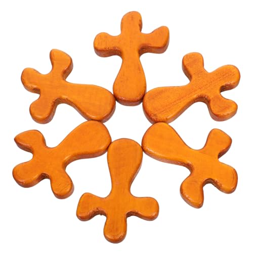 Ciieeo 6pezzi Croce di Legno Piccola Manuale Croce Battesimale Portatile in Miniatura in Legno da Collezione Spirituale per Cerimonie Religiose