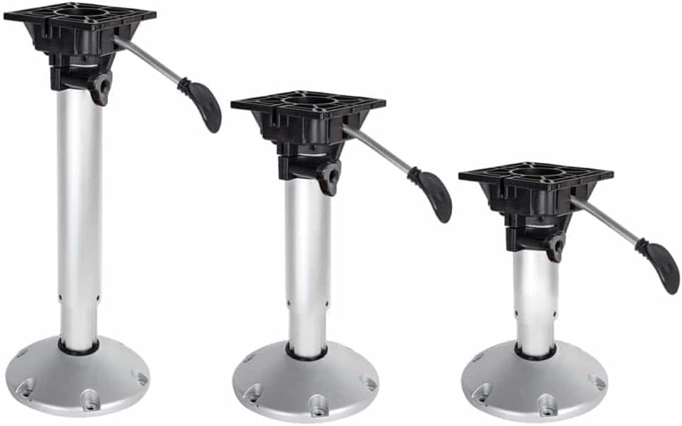 Oceansouth Shock Absorbing Adjustable Waverider Boat Seat Pedestal 20'' – 25'' boat seat pedestal mount post base swivel boats jon seats bass fishing chair