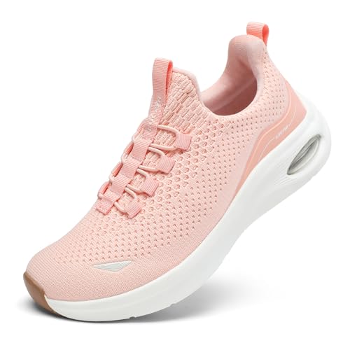 LOCFIR Wide Toe Box Sneakers for Women with Arch Support | Walking Shoes for Plantar Fasciitis Relief | Thick Cushion | Wide Slip On Tennis Shoes Comfort Pink Size 10.5 by LOCFIR - Used condition - Image 7