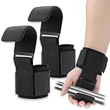 Shimilili 2 Stück Zughilfen Haken Krafttraining für Männer &Frauen-Fitness Lifting Straps für Kreuzheben mit Handgelenkschutz-Zughilfe Haken-Gewichtheberhaken-Pull Up Zughilfe mit Haken Training