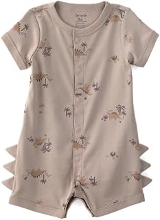 Carter's Baby Boy Pickleball Stripe Half-Sleeve Romper | Soft Cotton Polo Style | Summer Playdate Outfit Price In India