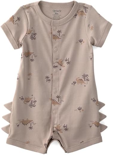Carter's Baby Boy Pickleball Stripe Half-Sleeve Romper | Soft Cotton Polo Style | Summer Playdate Outfit