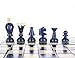 Wooden Folding Chess Set Paris Blueberry Wooden International Board Vintage Carved Pieces - 14