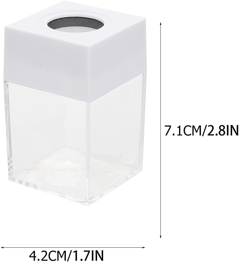 SHINEOFI 2Pcs Creative Paper Clip Holders Multi-functional Transparent Plastic Storage Containers with Magnet and Lightweight Organizer Boxes for Office Home and School Desk Supplies