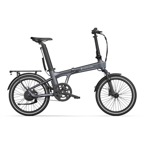 ADO Air20Ultra 20 inch opvouwbare elektrische fiets, voor volwassenen, riemaandrijving, Bafang-motor, eco- en sportmodi, 2/3 versnellingen, LCD, toepassing, bereik tot 100 km (donkergrijs)