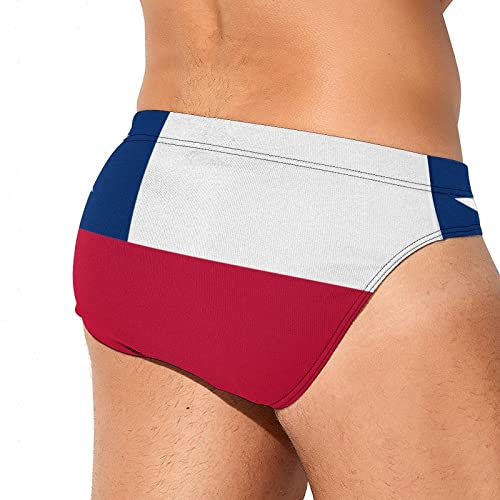 Chilean Flag Men's Swimming Trunks,Beach Shorts Stretch Swimsuit Quick Dry2