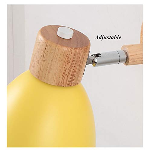 SKIVTGLAMP 2-Pack Adjustable Wall Sconces with UL Plug-in Cord Bedside Reading Light E26 Aluminum Yellow Shade Macaron Industrial Wall lamp Fixture for Hallway Kitchen Island Bathroom Lighting - Thumbnail 4
