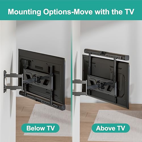 Image of WALI Sonos Arc TV Mount for Sonos Arc & Sonos Arc Ultra, Soundbar Mounting Bracket up to 22 lbs, 2 Installation Under or Above TV, Hidden Design, Hardware Kit Included