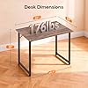 PayLessHere | 32 Inch Computer Desk | Brown | Office Desk with Metal Frame, Adjustable Feet | Water-Resistant, Scratchproof Surface | Sturdy Writing Table for Home Office or Study | Pack of 1
