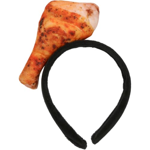 Turkey Leg Headband, Fried Chicken Leg Hat, Funny Hairhoop for Women Adults