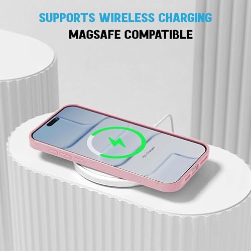 Image of Kratos Active Grip Silicone Case Cover Compatible with iPhone 17 Air - Enhanced Protection, Wireless Magnetic Charging Case with Raised Edge Camera & Screen Protection, Shock-Resistant Design Pink