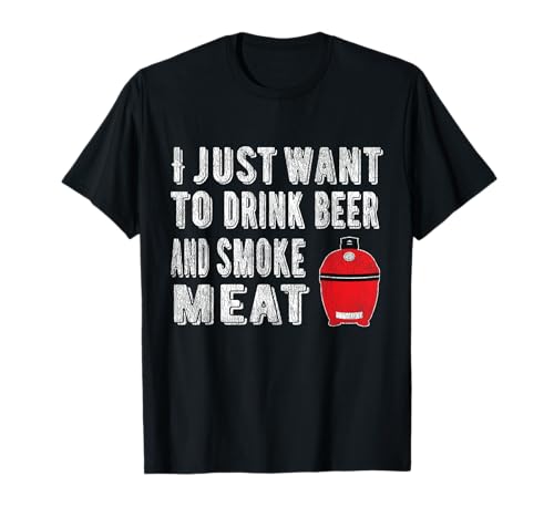 Beber cerveza y ahumar carne BBQ Lover Camiseta