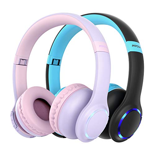 Auriculares para ni�os Mpow CH9 Auriculares Bluetooth para adolescentes plegables con Enchufe de 3.5 mm Cable extra�ble con micr�fono para Movil, PC, Tablet