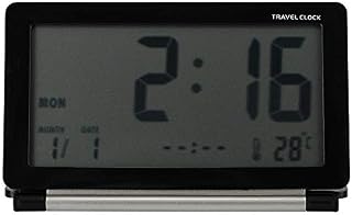 Garosa Alarm Clock Digital Portable Folding Temperature Calendar Snooze LED Display Travel Clock