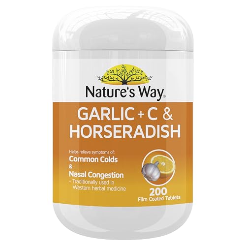 Nature's Way Garlic Plus C and Horseradish Film Coated 200 Tablets