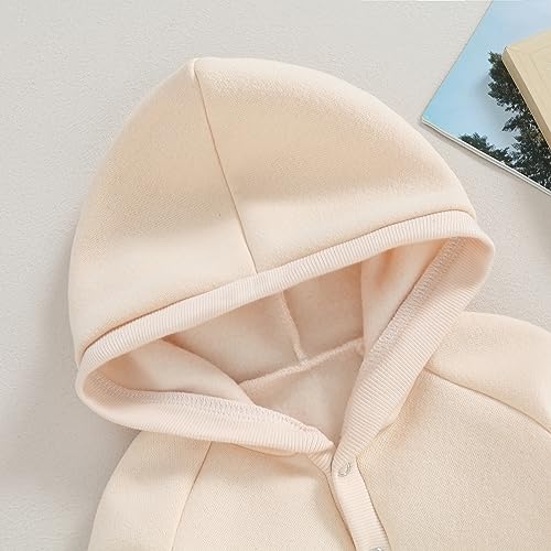 FYBITBO Infant Baby Boys Girls Clothes Fall Winter Hoodie Romper Long Sleeve Sweatshirt Onesie Warm Outfit Cute Clothing4