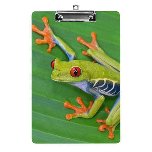 Porte document avec clip à la clinique ou au bureau avec la grenouille verte A4