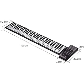 WKLIANGYUANPING Pliant Piano Multifonction Portable électrique 61 Touches Roll Up Piano Clavier intégré en Haut-Parleur… - Les Beatles, Paul McCartney, John Lennon, RIngo Starr, George Harrison WKLIANGYUANPING Pliant Piano Multifonction Portable électrique 61 Touches Roll Up Piano Clavier intégré en Haut-Parleur… – Image 5