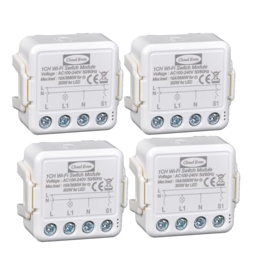 Cloud Even Intelligente lichtschakelaar, smart-module, wifi-schakelaar, app Smart Life, 3 werkmodi, met Alexa, geen hub nodig, mini-wifi-relais (4)