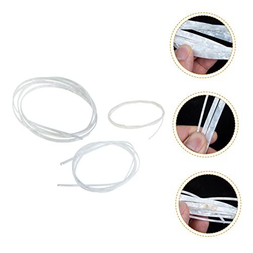 Mikinona 3Pcs Classical Wooded Binding Parts Supplies Wooden Ukulele Tools Strip Inlay For Purfling Luthier Accessories Guitar White Acoustic Plastic Practical Edging Strips Part #TOP1