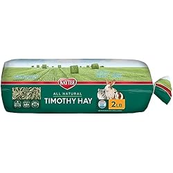 Kaytee Timothy Hay, High Fiber, Grown Specifically for Small Animals, Rabbits, Guinea Pigs, Chinchillas, 2 Pounds
