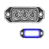 SpeedTech Lights Z-3 9W LED Strobe Light for Police Cars, Construction Trucks, Service Vehicles, Plows, Emergency Vehicles. Surface Mount Grille Flashing Hazard Beacon Light Blue/Blue