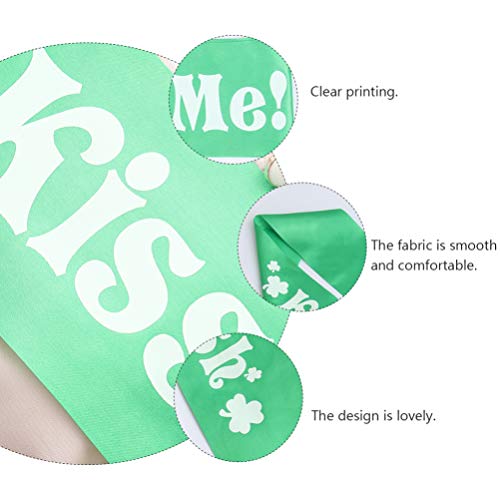 PretyzOOM 4 peças acessório para fantasia de Dia de São Patrício com laço verde para tiara, saia tut