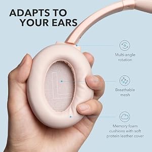 Soundcore Anker Life Q20 Hybrid Active Noise Cancelling Headphones, Wireless Over Ear Bluetooth Headphones, 60H Playtime, Hi-Res Audio, Deep Bass, Foam Ear Cups, Travel, Office, USB-C Charging — photo 5 of 6