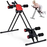 Goplus Ab Trainer Abdominal Trainer Ab Vertical 5 Minute Shaper Waist Trainer Core Toner Ab Cruncher Fitness Machine Equipment W/LED Counter