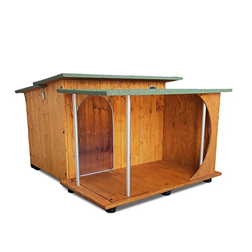 Acquista in Fabbrica Cuccia in Legno con Veranda per Cani da Este...