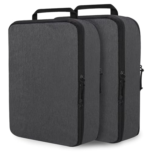 CALACH Extra Large Compression Packing Cubes for Travel, 2 Set Compression Bags Travel Cubes for Packing Suitcase Organizer Bags Set, Travel Accessories Luggage Organizer Bags, Black by CALACH - Used condition - CA$21.05