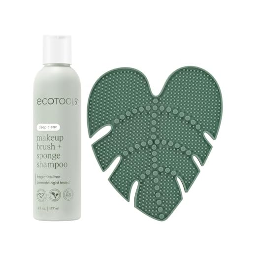 EcoTools Brush Cleaner Mat + Deep Clean Shampoo Bundle, 2 Piece Set