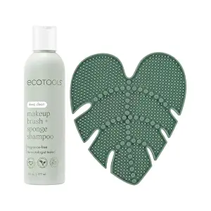 EcoTools Brush Cleaner Mat + Deep Clean Shampoo Bundle, 2 Piece Set