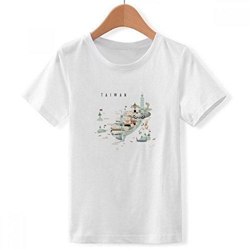 Voyage T-Shirt Blanc Garçon XX-Grand Col Rond Multicolore Idéal pour les Vacances