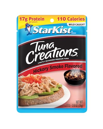 StarKist Tuna Creations Hickory Smoked Pouch (2.6 oz - 1 Pack) Wild Caught, High Protein Shelf Stable Seafood, Gluten Free, Soy Free, No Draining, Ready to Eat for Salads and Sandwiches