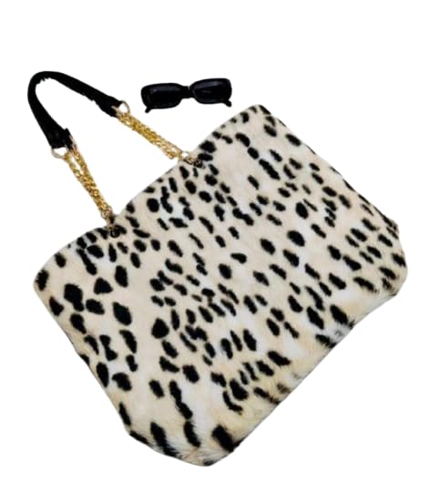 Tiger Print Faux Fur Shoulder Bag, Stylish Animal Pattern Handbag for Women-picture-11