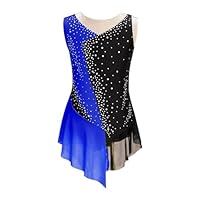 Body Danza Ragazze | Senza Maniche Con Strass | Per Ginnastica E Pattinaggio | Verde Profondo - Foto 8