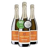 Oberrotweiler Muskateller Sekt extra trocken – Gault & Millau 2025 – Klassische Flaschengärung, fruchtig & aromatisch mit Akazienblüten & reifen Früchten, Badischer Winzersekt (3 x 0,75l)