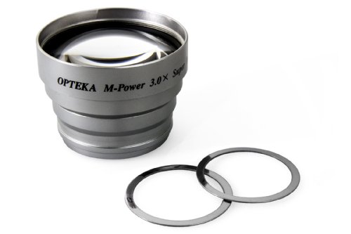 Opteka 3X Telephoto Converter Magnetic Magnet Lens For Panasonic Dmc F1, Fx1, Fx2, Fx5, Fx7, Lc20, Lc33, Lc43, Fx50, Fx07, Fx01, Ls2, Fx9, Fx8, Fx3, Ls2, Lz5, Lz3 Digital Camera #TOP3